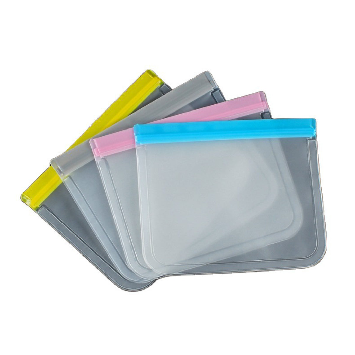 10PCS Reusable Frosted PEVA Food Storage Bags Ziplock Freezer Safe