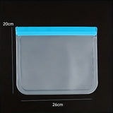 10PCS Reusable Frosted PEVA Food Storage Bags Ziplock Freezer Safe