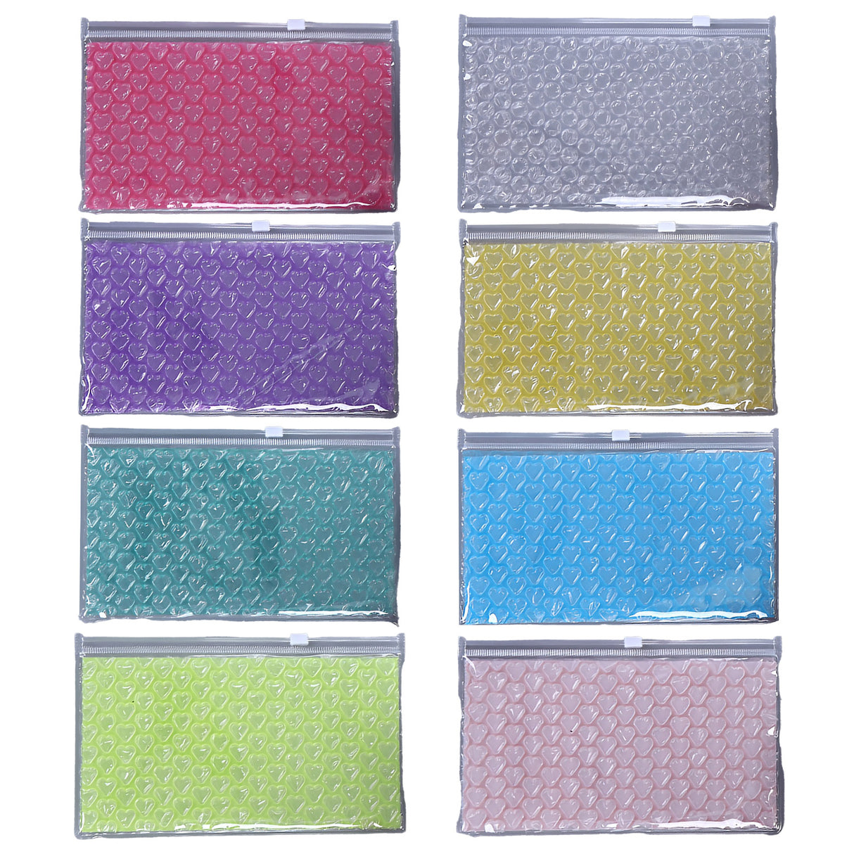 10Pcs PVC Bubble Zipper Bags 15x10cm Travel Storage Pouch