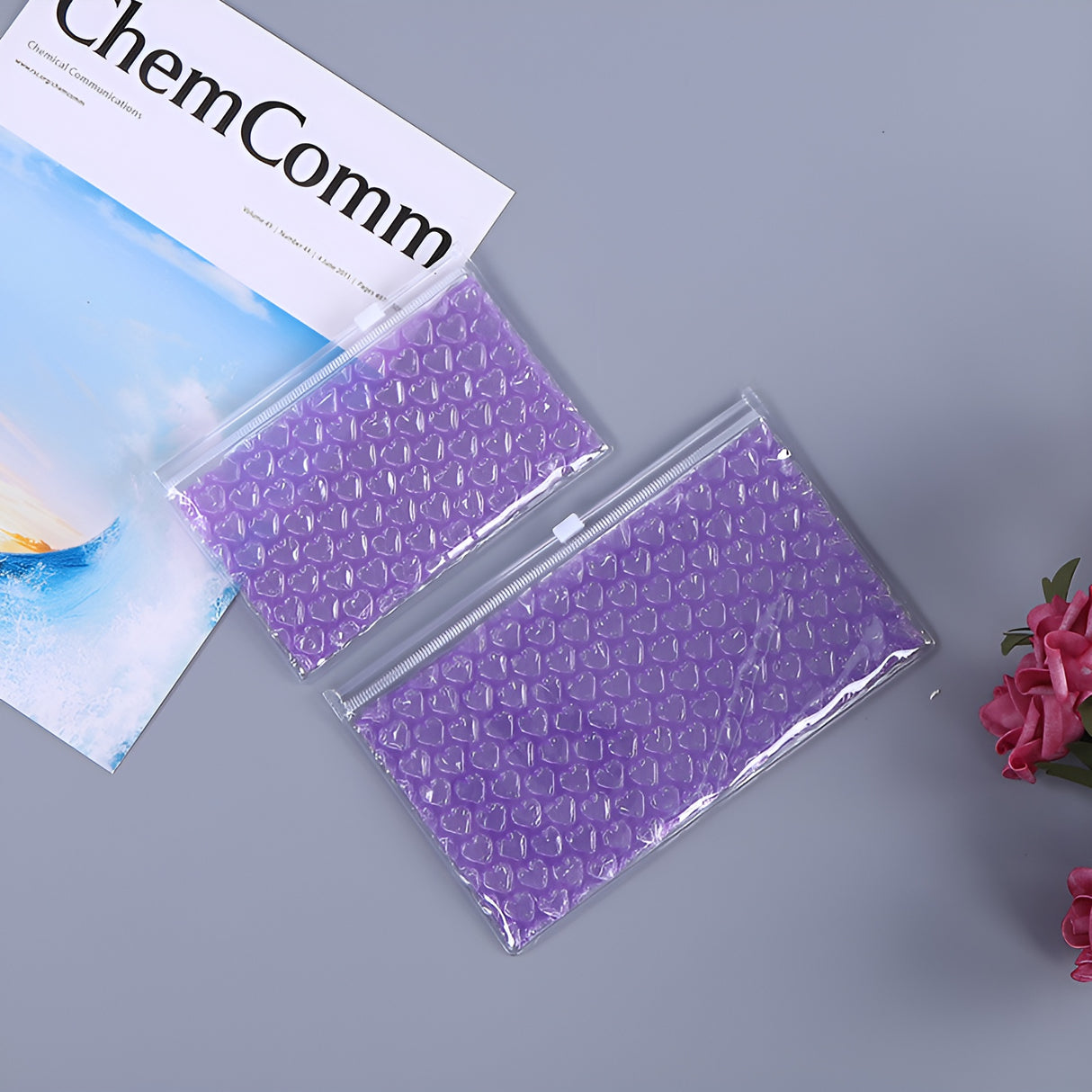 10Pcs PVC Bubble Zipper Bags 15x10cm Travel Storage Pouch