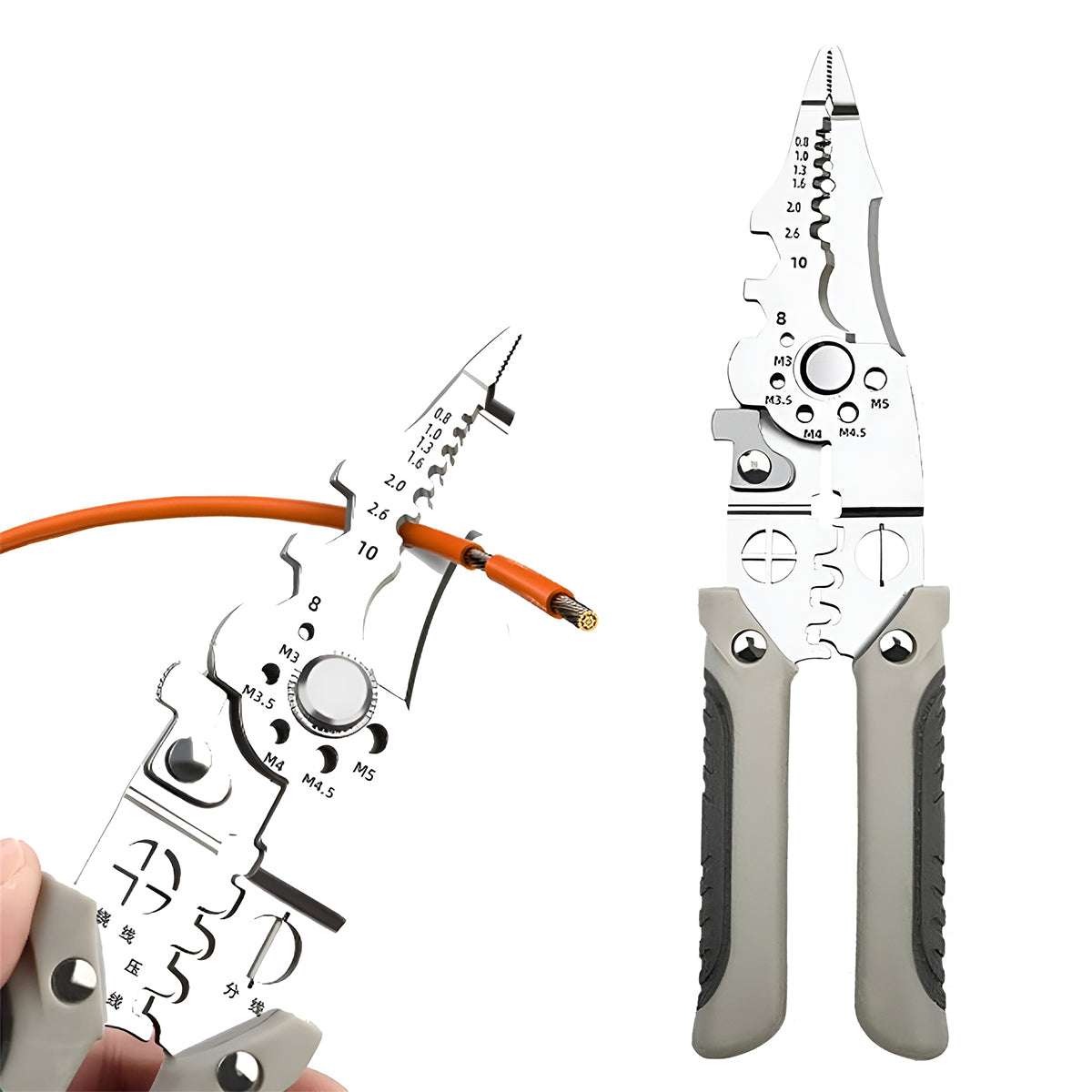 Multifunctional Wire Stripper Cutter Crimper Tool for Professionals