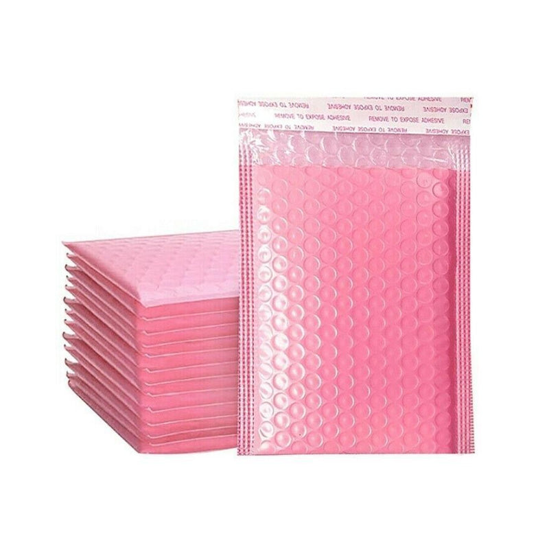 Pink Poly Bubble Mailer Padded Envelopes 50PCS 4 Sizes