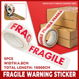 Fragile Warning Tape High Adhesion Shipping Box Labels 5 Rolls