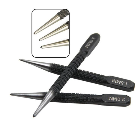3PCS Nail Centre Punch Set for Wood and Metal