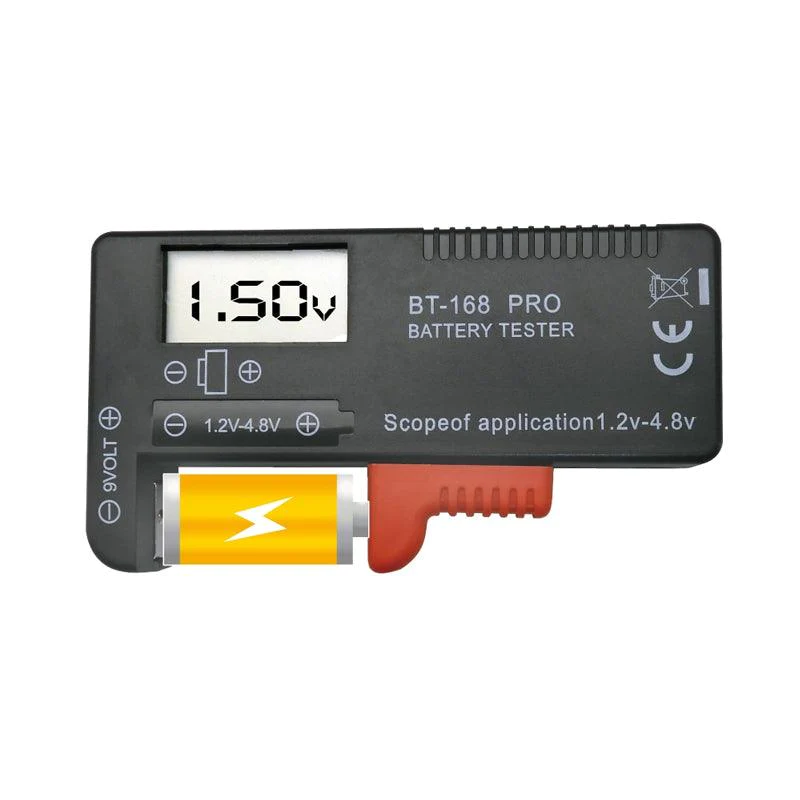 Digital Universal Battery Tester AA AAA C D 9V Button Cell LCD Display