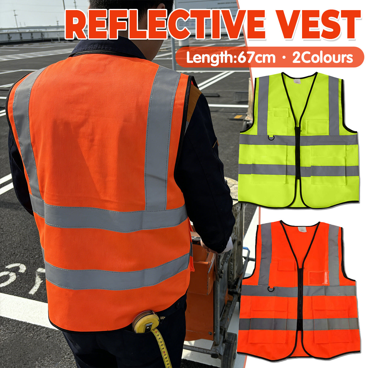 Reflective Safety Vest Breathable High Visibility for Construction Work