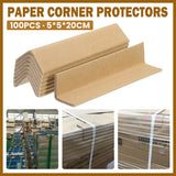 100PCS L-Shaped Kraft Paper Corner Protectors 20cm