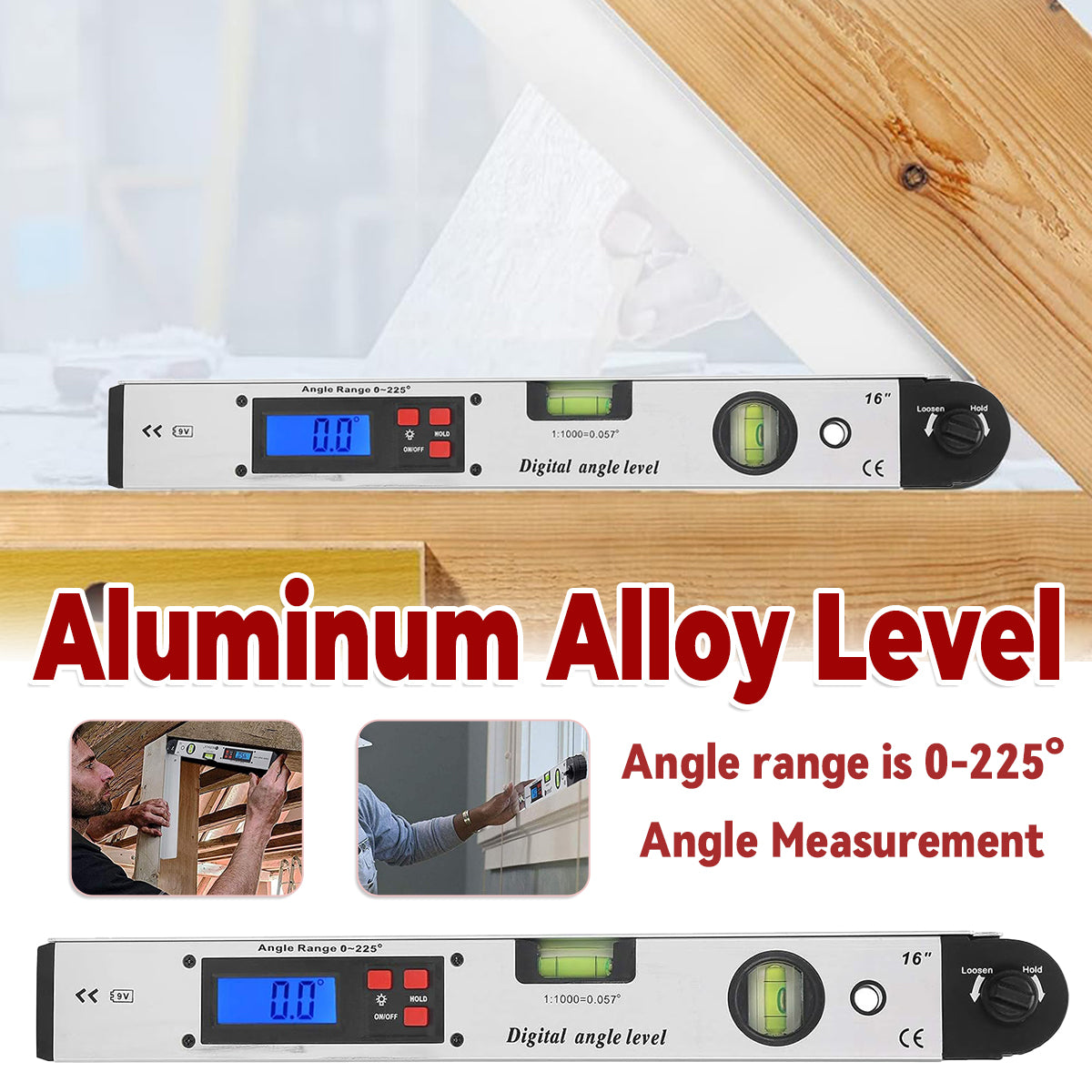 Aluminum Alloy Digital Angle Ruler Level High Precision Tool