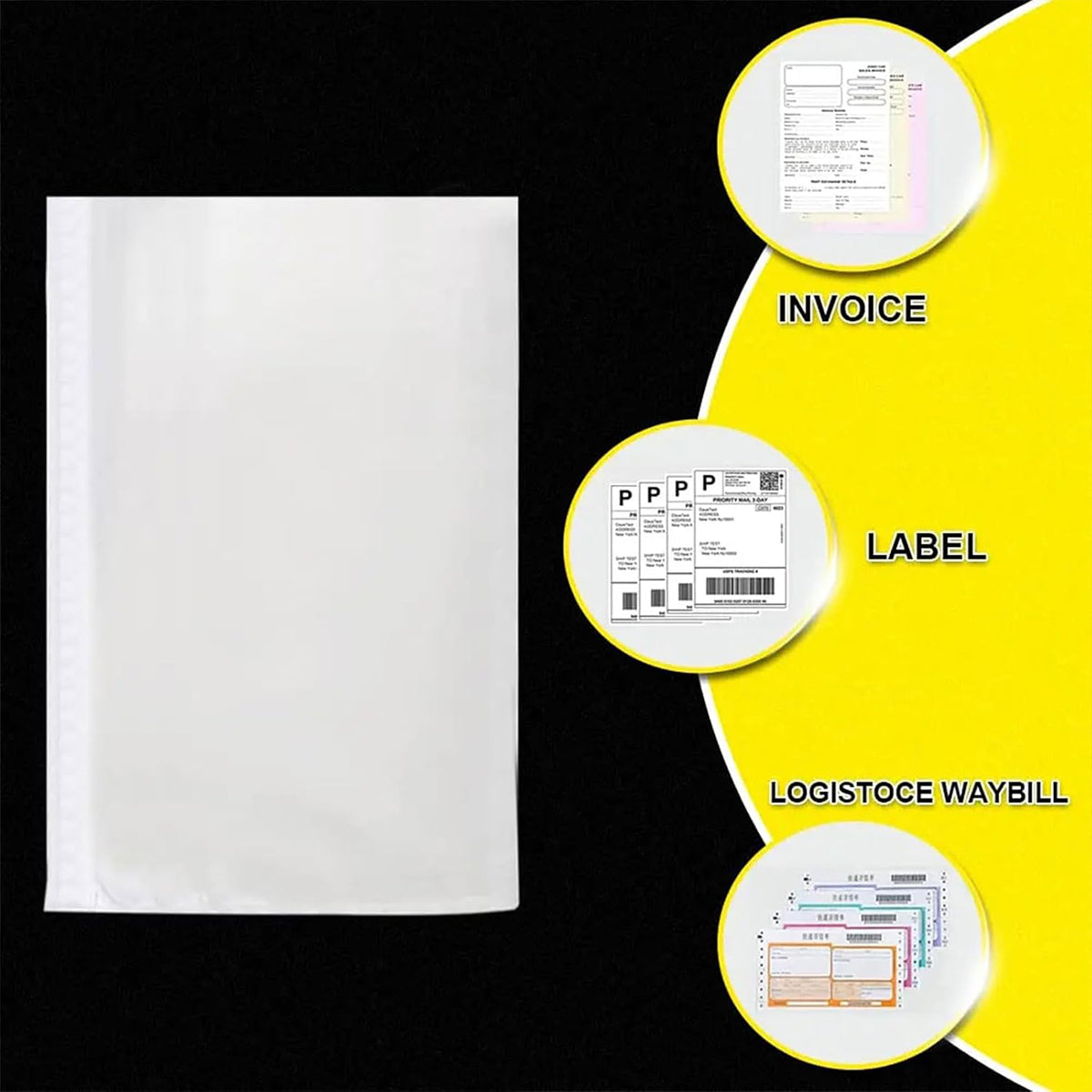 100pcs Clear Resealable Zip Lock Plastic Bags Transparent Storage Packaging