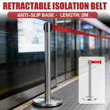2M Retractable Isolation Barrier Belt Post Anti-Slip Waterproof