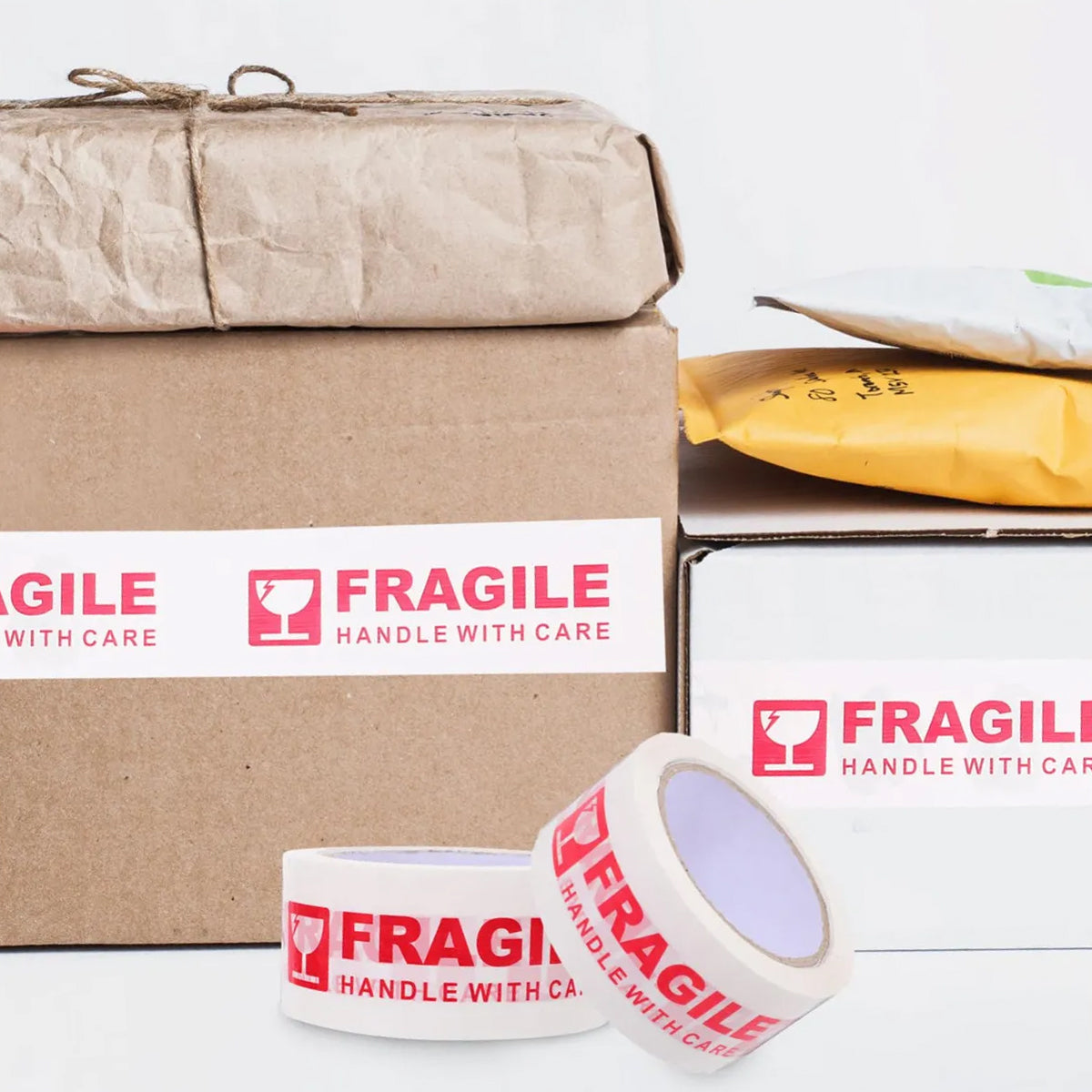 Fragile Warning Tape Handle With Care for Shipping and Packing Boxes
