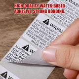 Anti-Choking Warning Labels Water-Based Adhesive 3 Size Options