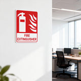 2PCS Fire Extinguisher PVC Safety Warning Sign for Warehouse Building Use