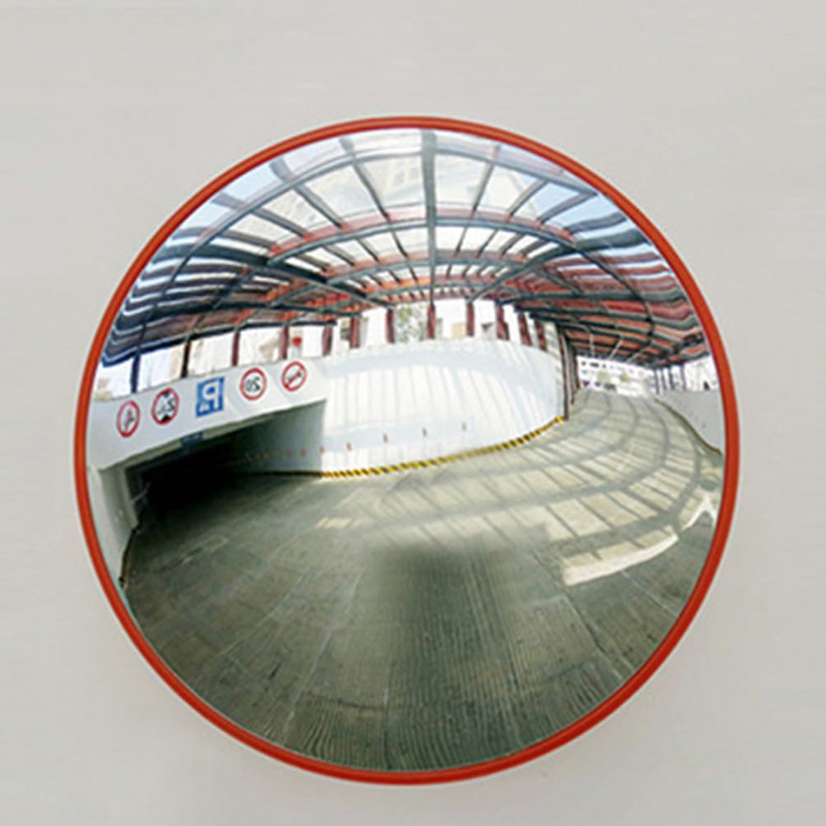 60cm Road Traffic Safety Convex Mirror Wide-Angle Red Frame