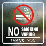 No Smoking Sign Waterproof Removable Safety Sticker Label 10pcs