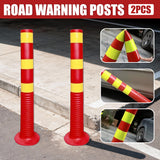 Plastic Safety Traffic Cones Impact Resistant Road Warning 2PCS