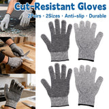 2Pairs Cut Resistant Work Gloves Anti Slip Safety Hand Protection