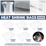 POF Heat Shrink Bags for Vacuum Sealer Packaging 100/200PCS