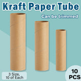 Kraft Paper Packaging Tubes 10PCS Round Poster Storage Containers