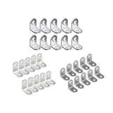 10PCS 90 Degree L-Shaped Angle Brackets Stainless Steel Furniture Support