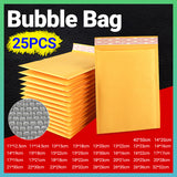 Bubble Mailer Bags Yellow 25PCS Shipping Packaging