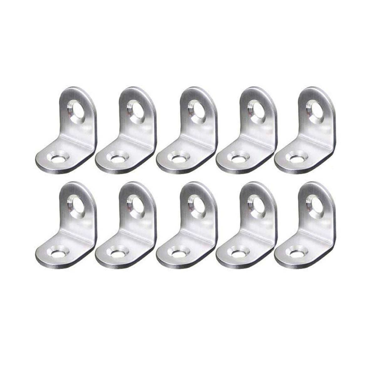 10PCS 90 Degree L-Shaped Angle Brackets Stainless Steel Furniture Support