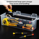 Portable Transparent Small Parts Storage Box with Handle