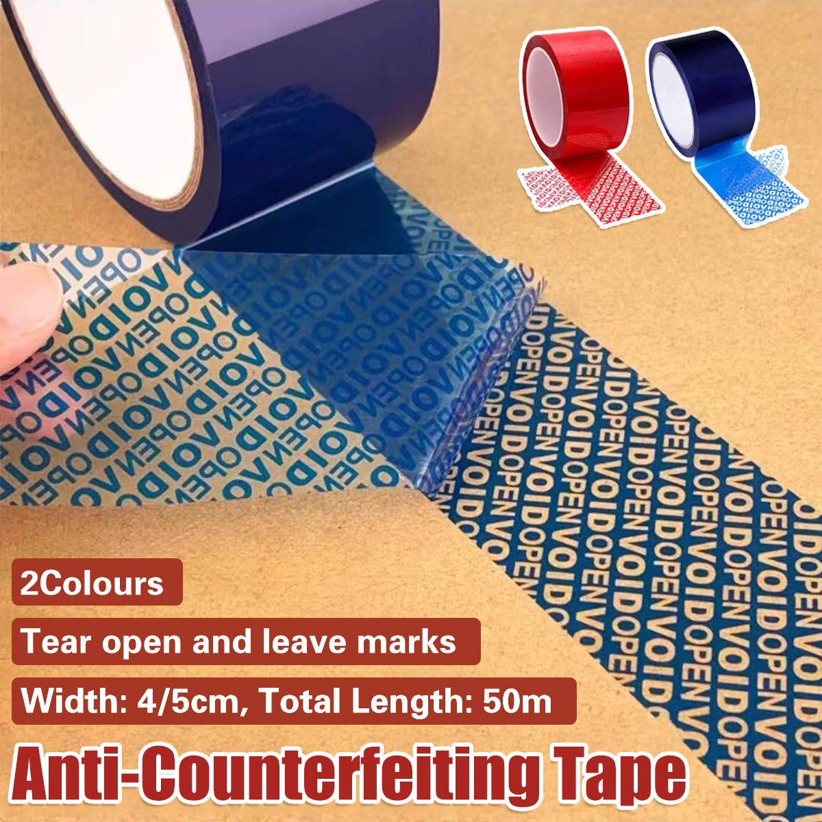 Anti-Counterfeiting VOID Security Tape for Warehouse Box Sealing