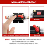 20–150A Waterproof Circuit Breaker Manual Reset 12V/24V