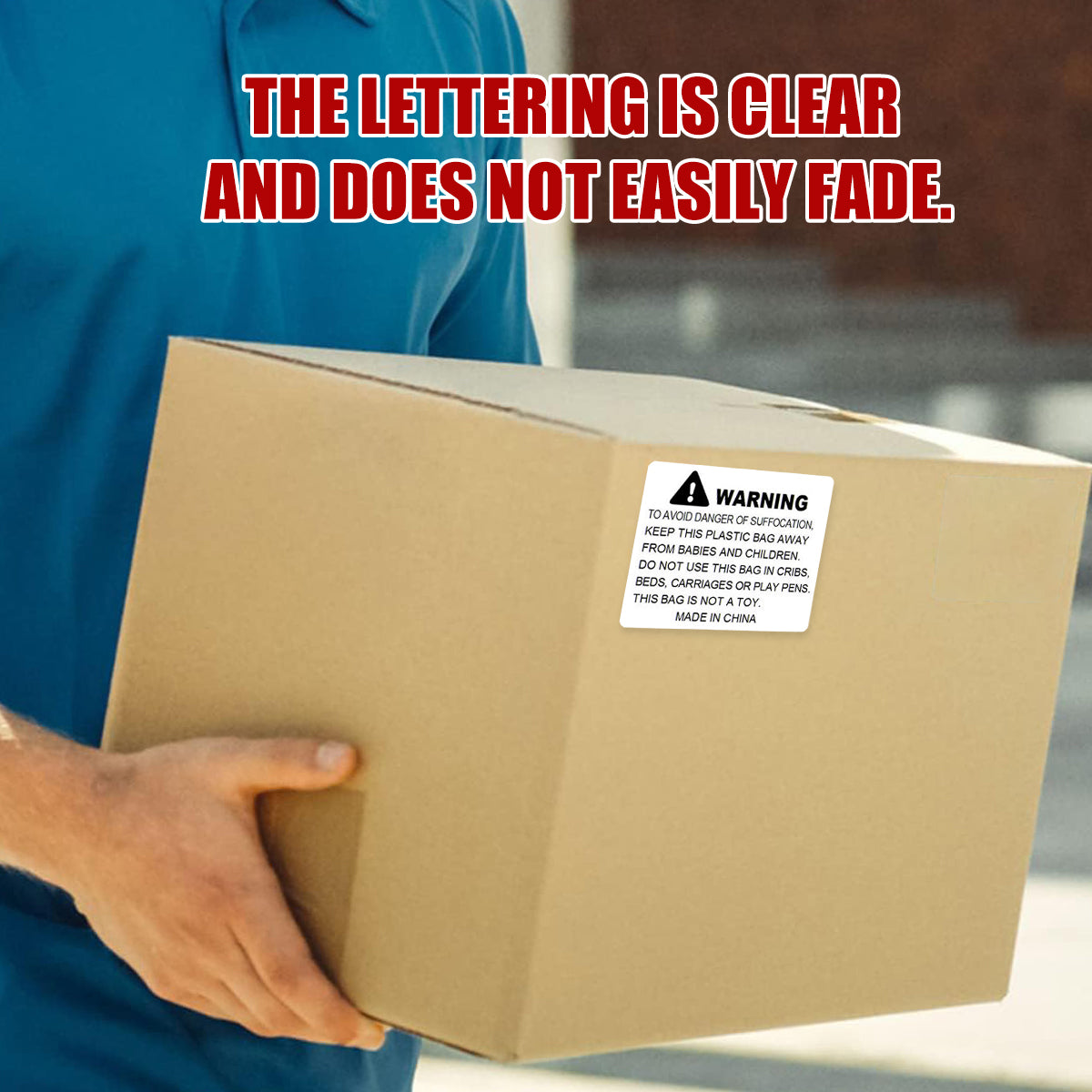 Anti-Choking Warning Labels Water-Based Adhesive 3 Size Options