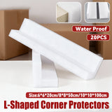 EPE Pearl Cotton L-Shaped Corner Protectors 20PCS for Furniture Cartons