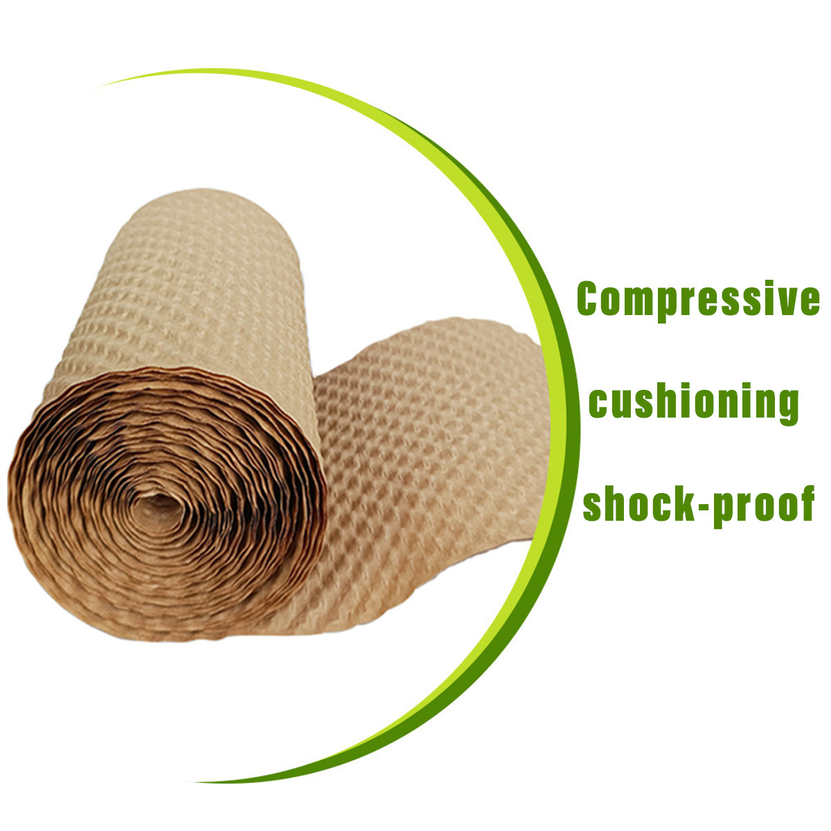 Kraft Bubble Cushion Paper Roll Shock Absorbing Packing Wrap
