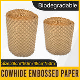 Kraft Bubble Cushion Paper Roll Shock Absorbing Packing Wrap