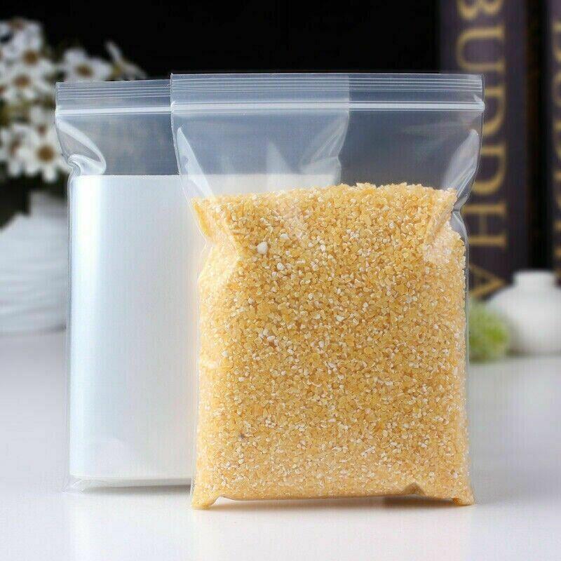 Self Sealing Ziplock Storage Bags Transparent Packaging Pouches