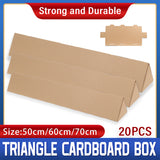 20PCS Triangular Carton Packing Boxes Corrugated Express Shipping Boxes