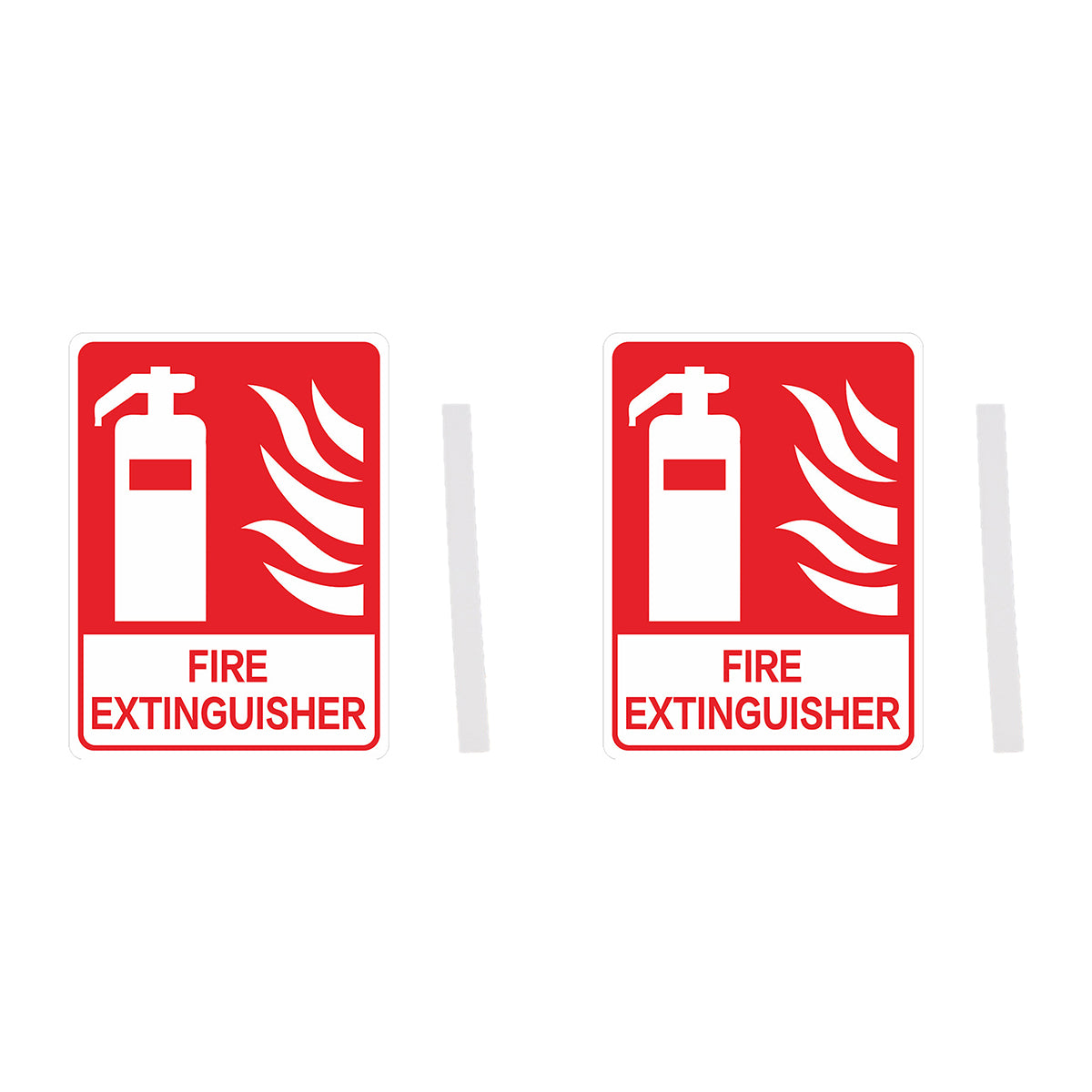 2PCS Fire Extinguisher PVC Safety Warning Sign for Warehouse Building Use