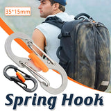 Aluminum S-Biner Carabiner Keychain Clip Spring Hook 1–2PCS