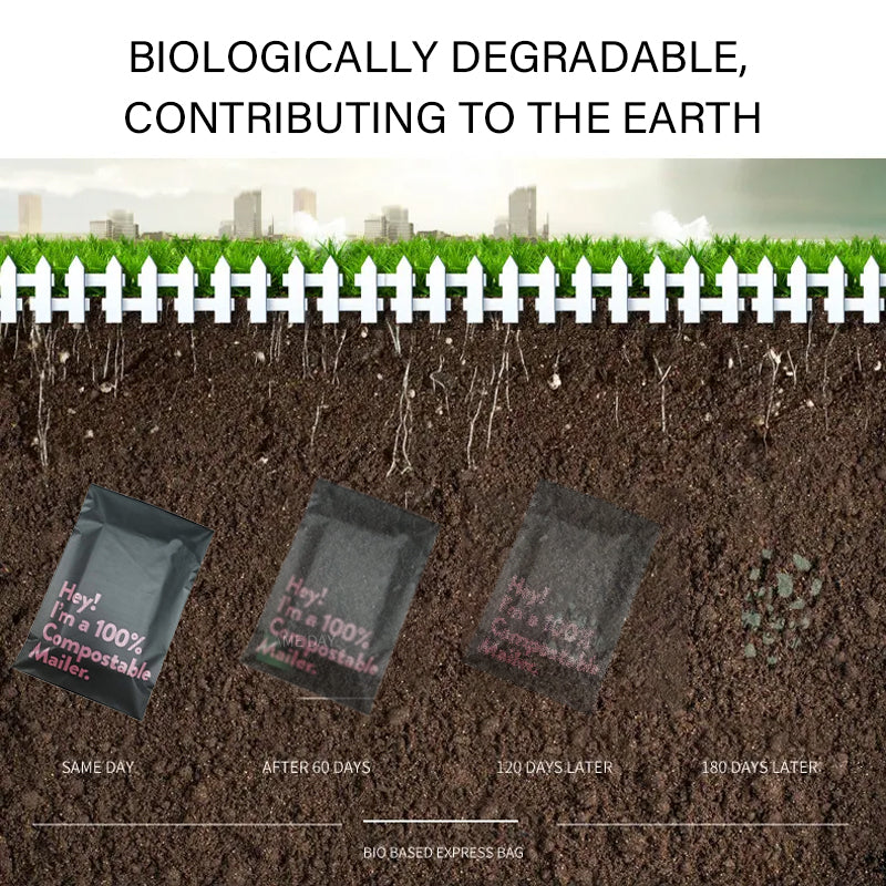 50PCS Eco-Friendly Grey Garment Postal Mailing Bags 5 Sizes