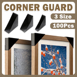 100PCS Plastic Right Angle Corner Protectors for Furniture Frames Cabinets