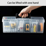 Portable Transparent Small Parts Storage Box with Handle