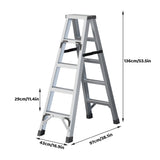 4 Step Folding Aluminum Ladder for Home Kitchen Garage