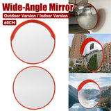 60cm Road Traffic Safety Convex Mirror Wide-Angle Red Frame