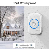 Wireless Doorbell Kit 300m Range Waterproof Call Button Plug-In Chime