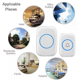 Wireless Doorbell Kit 300m Range Waterproof Call Button Plug-In Chime