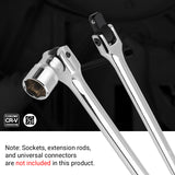 24in CR-V Breaker Bar 1/2-Drive with Rotating Head for High-Torque Auto Repair