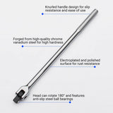 24in CR-V Breaker Bar 1/2-Drive with Rotating Head for High-Torque Auto Repair