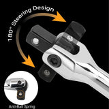 24in CR-V Breaker Bar 1/2-Drive with Rotating Head for High-Torque Auto Repair