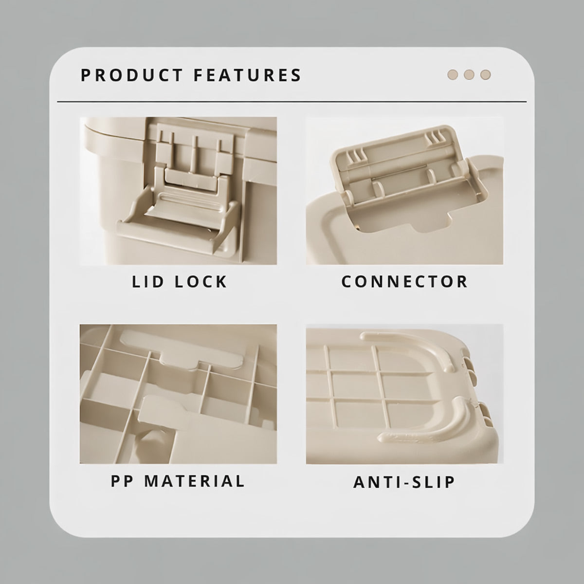 15L Portable Tool Storage Box Heavy Duty PP Workshop Toolbox