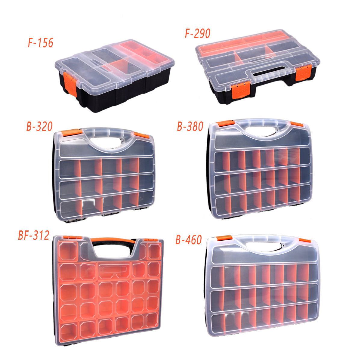 Clear Plastic Storage Box Multi Compartment Small Parts Organizer
