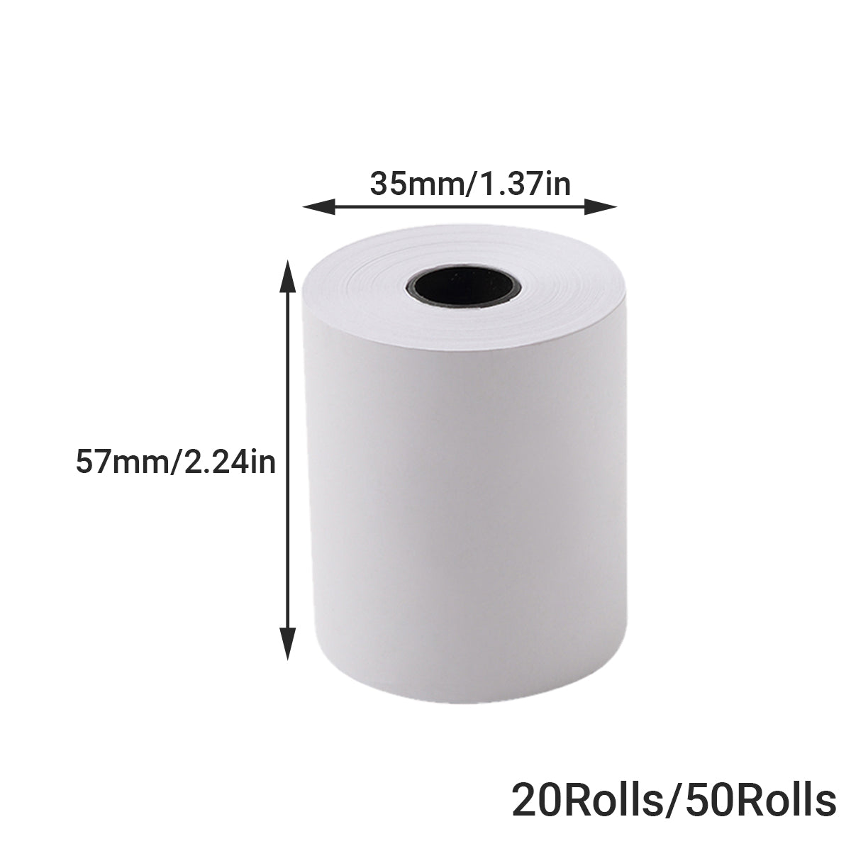 Thermal Paper Rolls 57x35mm for POS Receipt Printers 20/50 Rolls